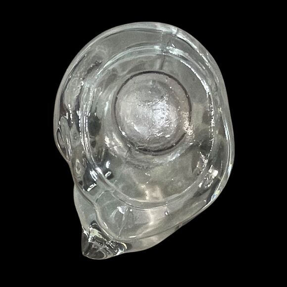 Vintage Indiana Glass Sleeping Cat Crystal Votive Candle Tea Light Holder Kitty - Picture 6 of 11